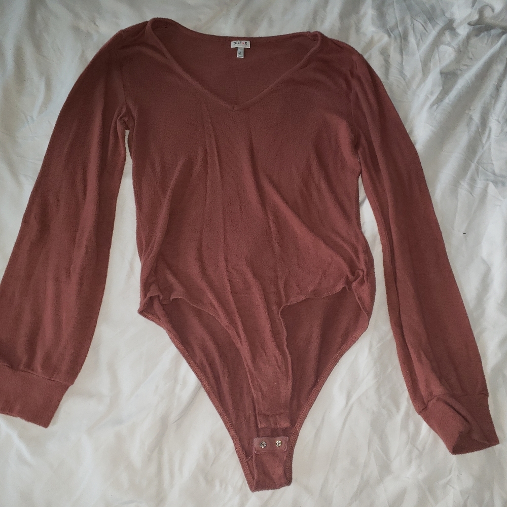 Self E size Large bodysuit long sleeve Brownish